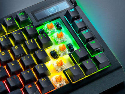 Tipkovnica Razer BlackWidow V4 Pro 75%, Oranžna stikala, US SLO g.