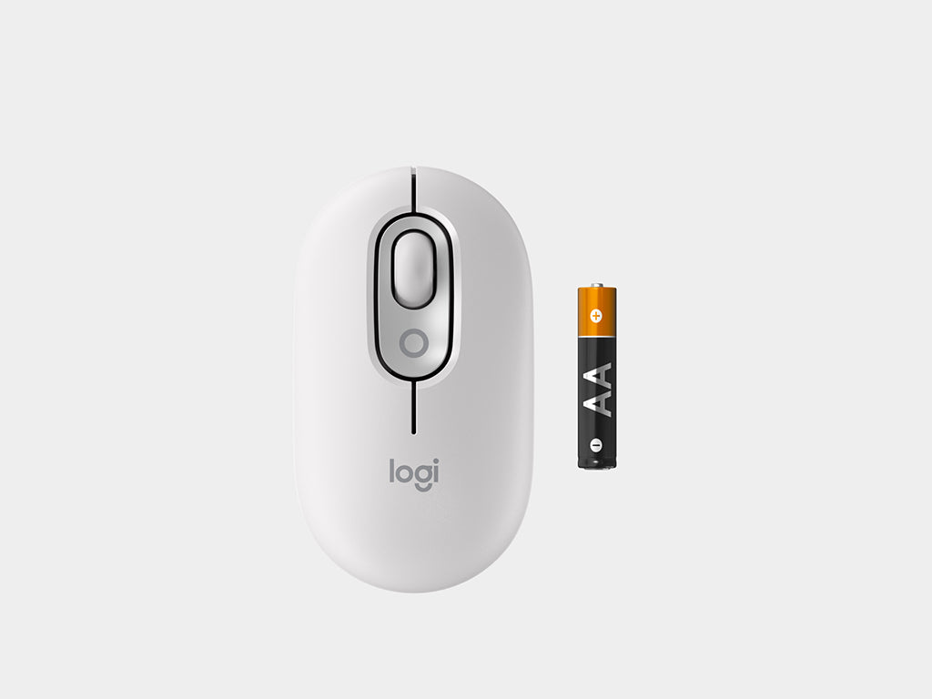Miška Logitech POP Mouse z EMOJI, Bluetooth, bela