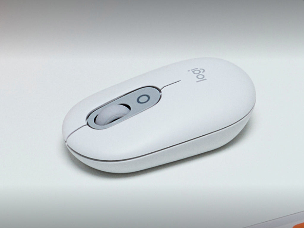 Miška Logitech POP Mouse z EMOJI, Bluetooth, bela