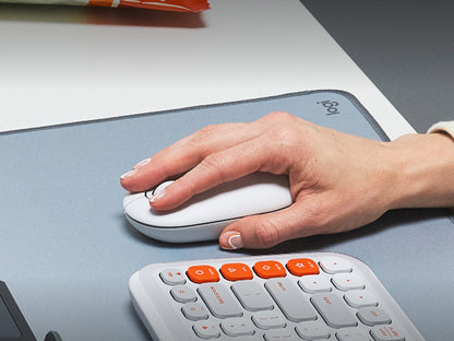 Miška Logitech POP Mouse z EMOJI, Bluetooth, bela
