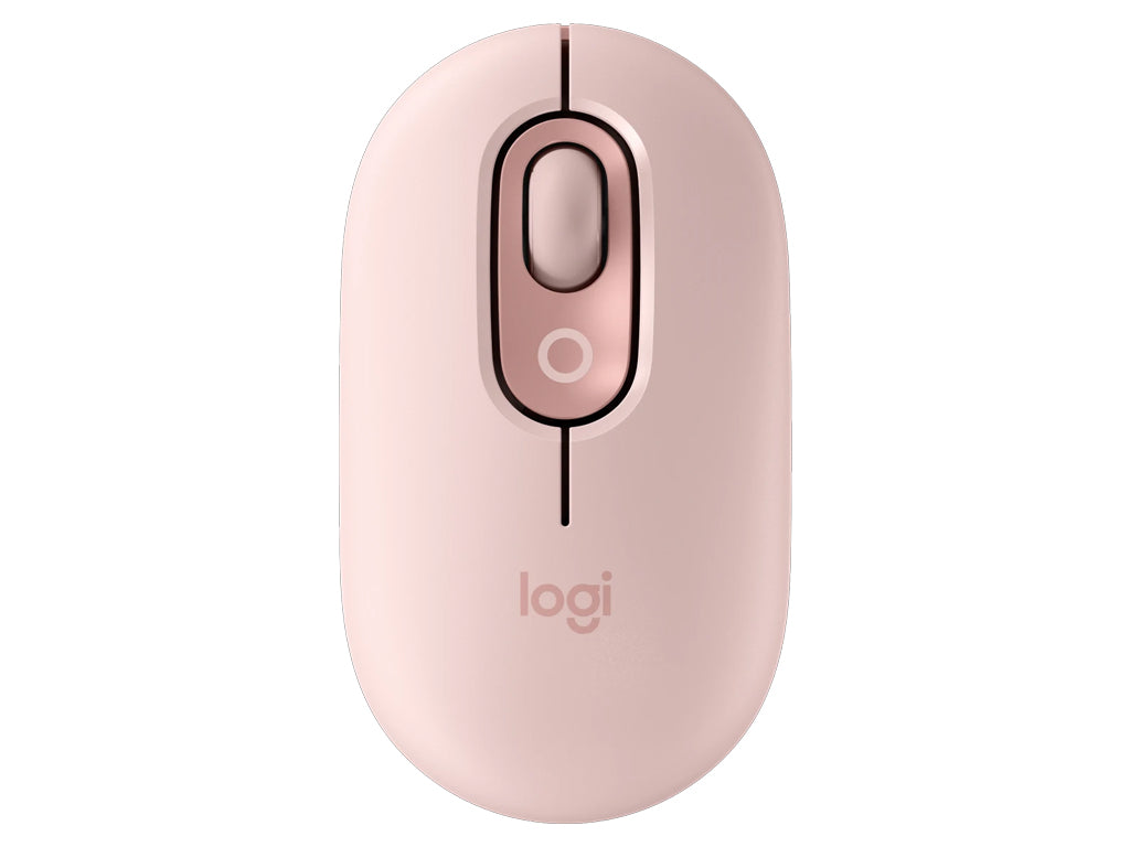 Miška Logitech POP Mouse z EMOJI, Bluetooth, roza