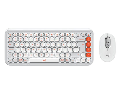 Tipkovnica in miška Logitech POP Icon Combo, Bluetooth, bela, SLO g.