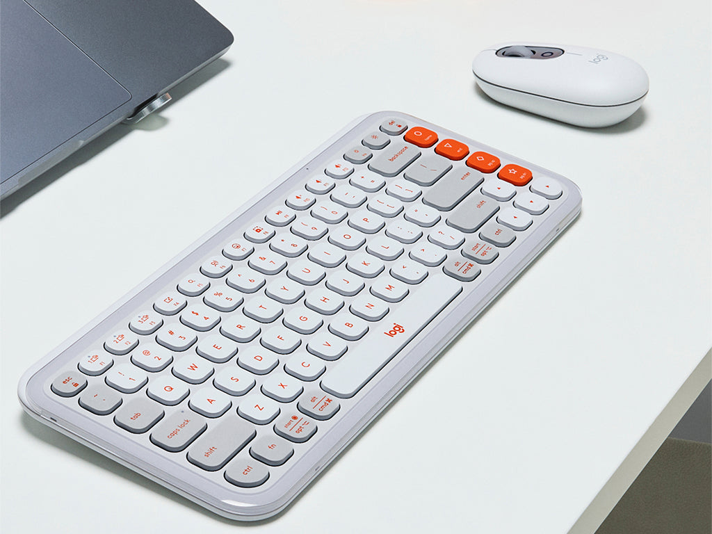 Tipkovnica in miška Logitech POP Icon Combo, Bluetooth, bela, SLO g.