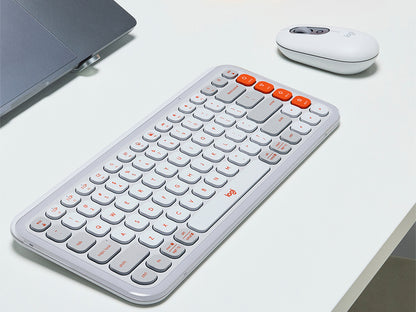 Tipkovnica in miška Logitech POP Icon Combo, Bluetooth, bela, SLO g.