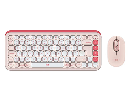 Tipkovnica in miška Logitech POP Icon Combo, Bluetooth, roza, SLO g.