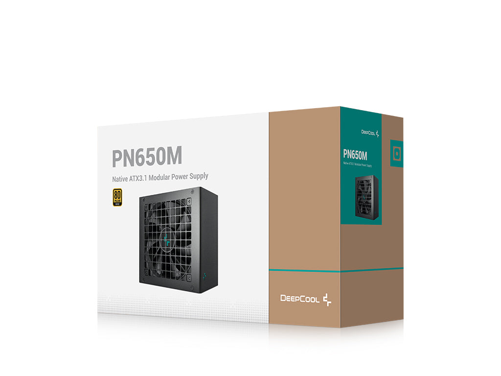 Napajalnik ATX DeepCool PN650M, 650W, Modularni, 12VHPWR, 80 PLUS Gold, črn