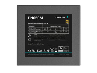 Napajalnik ATX DeepCool PN650M, 650W, Modularni, 12VHPWR, 80 PLUS Gold, črn