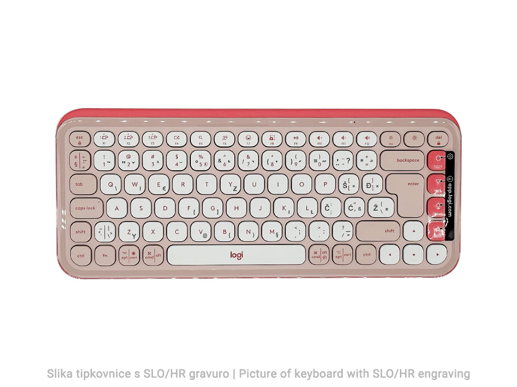 Tipkovnica Logitech Pop Icon Keys, Bluetooth, roza, SLO g.