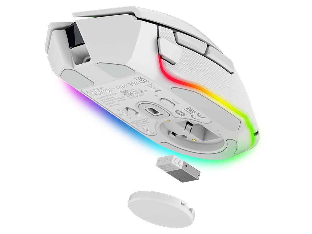 Miška Razer Basilisk V3 Pro 35K, wireless, bela