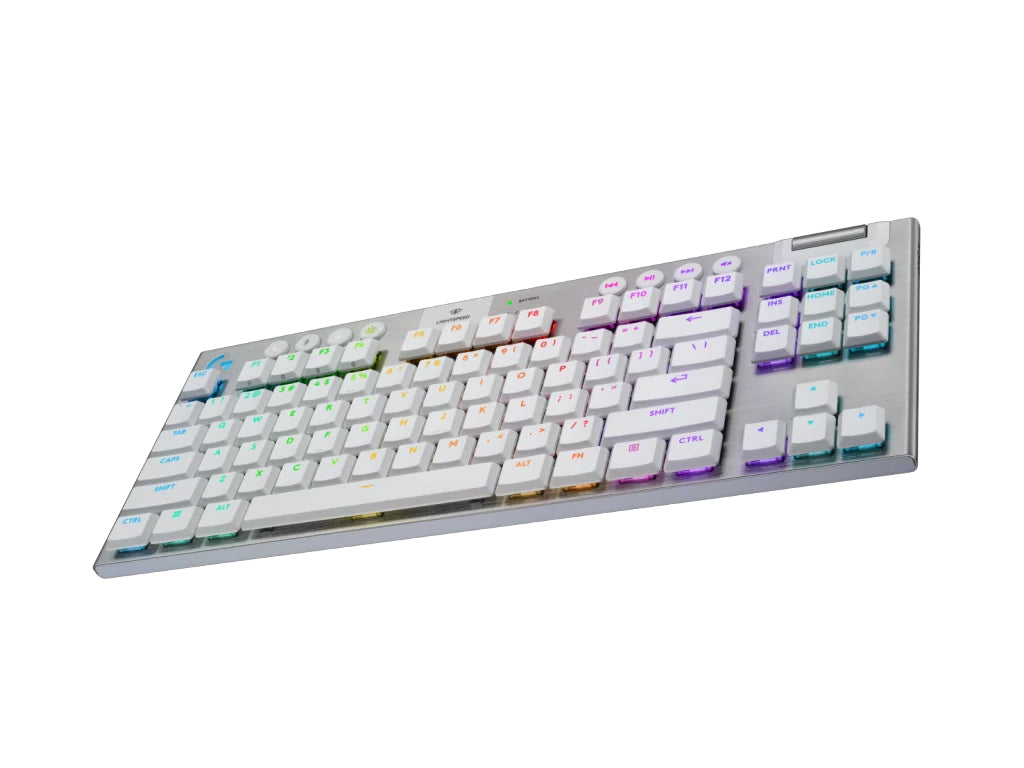 Tipkovnica Logitech G915 X LIGHTSPEED TKL, GL Tactile, Wireless, bela, SLO g.