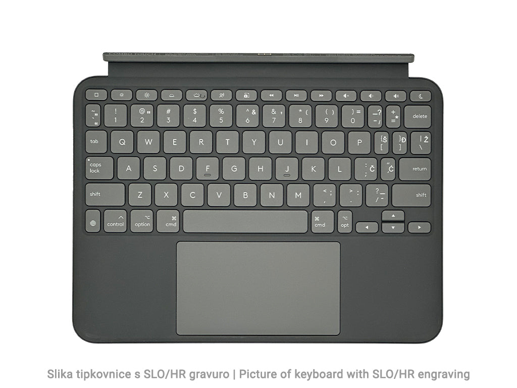 Ovitek s tipkovnico Logitech Combo Touch za iPad Pro 11", M4, M5, grafitni, SLO g.