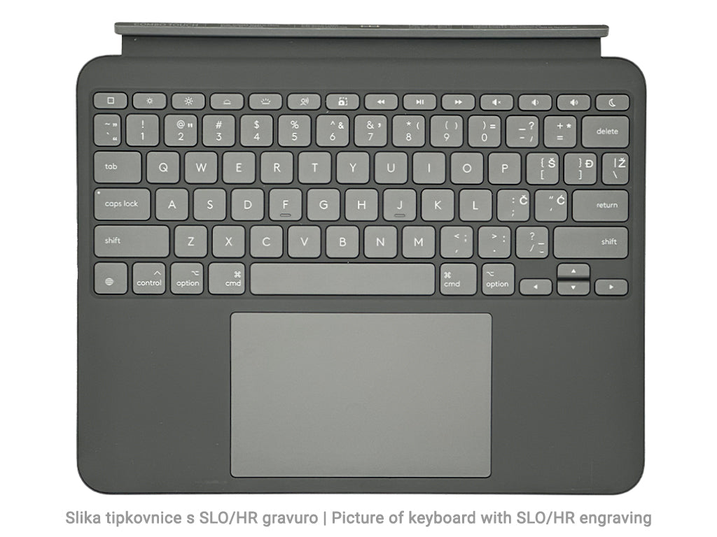 Ovitek s tipkovnico Logitech Combo Touch za iPad Pro 13", M4, M5, grafiten, SLO g.
