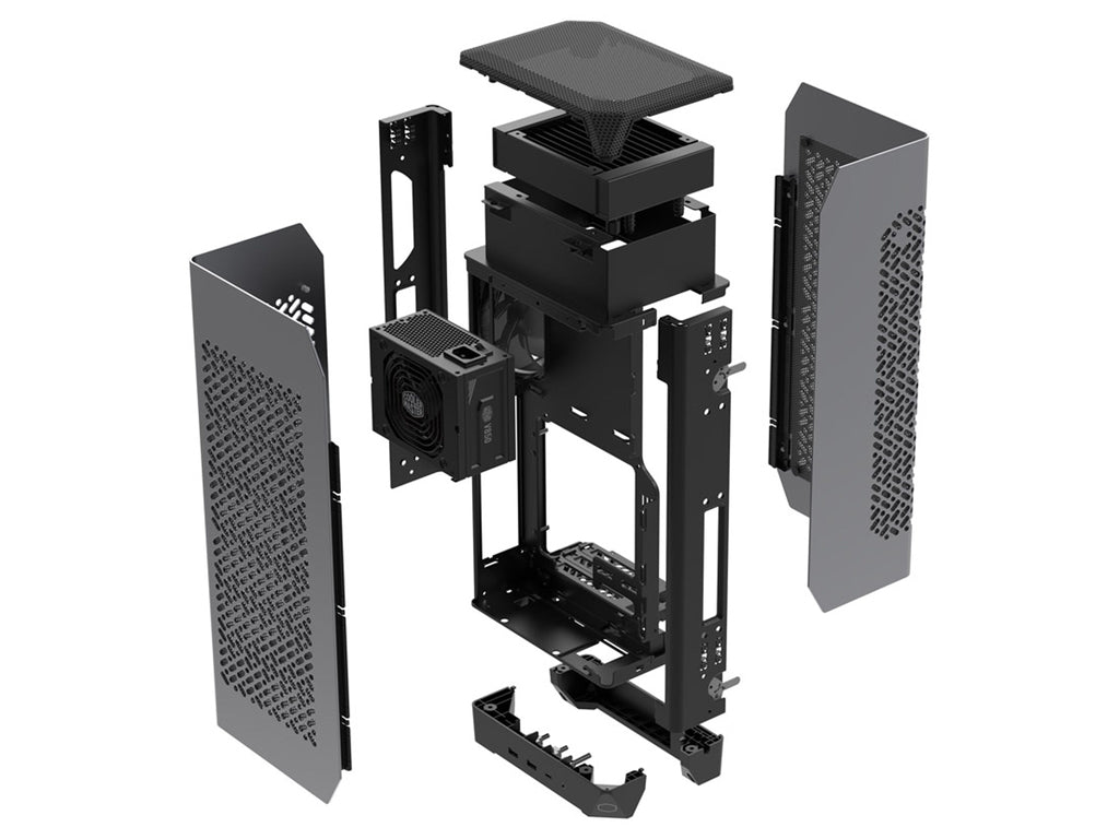 Računalniško ohišje Cooler Master Ncore 100 MAX, Mini-ITX, PSU SFX 850W Gold, sivo