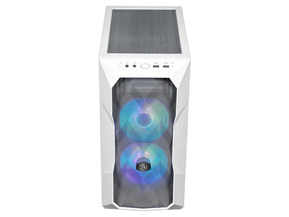 Računalniško ohišje Cooler Master TD300 Mesh, mATX, Mini-Tower, ARGB, kaljeno steklo, belo