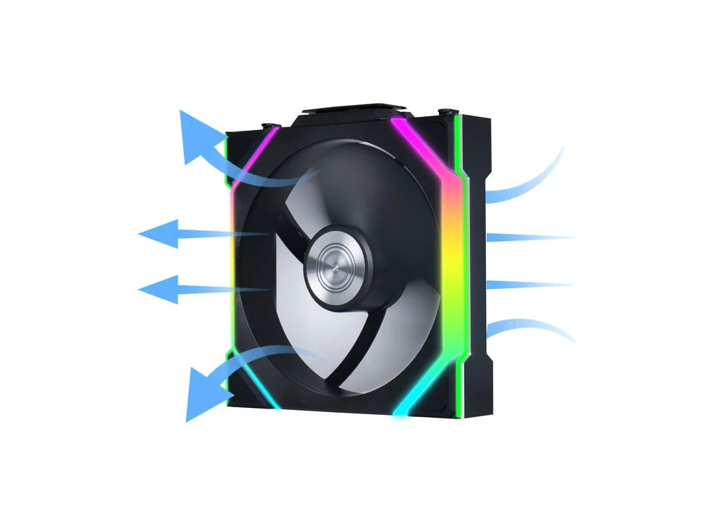 Ventilator za ohišje Lian Li UNI FAN SL Wireless 120 Reverse Blade ARGB PWM 120mm, črn