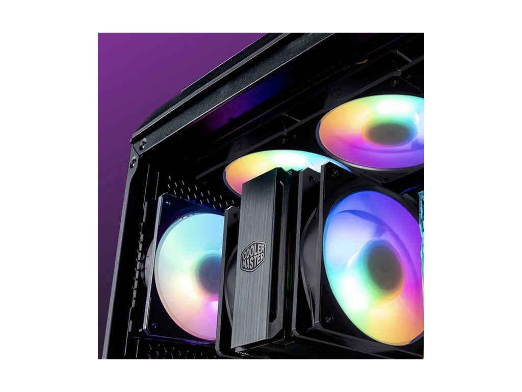 Ventilator za ohišje Cooler Master Mobius 120P ARGB PWM 120mm, 3 Pack + kontroler, črn