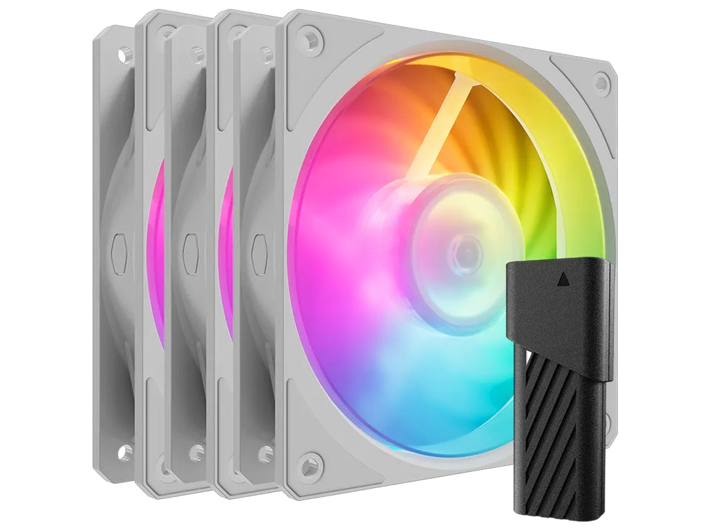 Ventilator za ohišje Cooler Master Mobius 120P ARGB PWM 120mm, 3 Pack + kontroler, bel