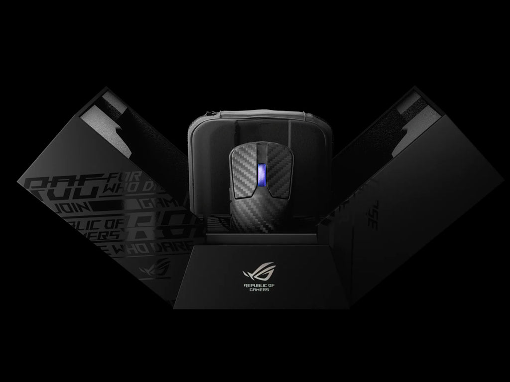 Miška ASUS ROG Harpe Ace Extreme, Wireless, BT, karbon