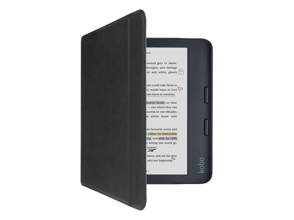 Ovitek Gecko EasyClick Eco za Kobo Libra Colour, črn