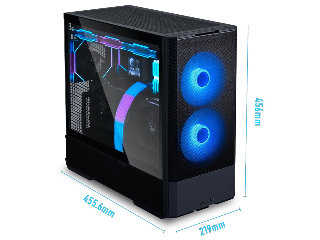 Računalniško ohišje Lian Li LANCOOL 207, ATX, Midi-Tower, ARGB, kaljeno steklo, črno