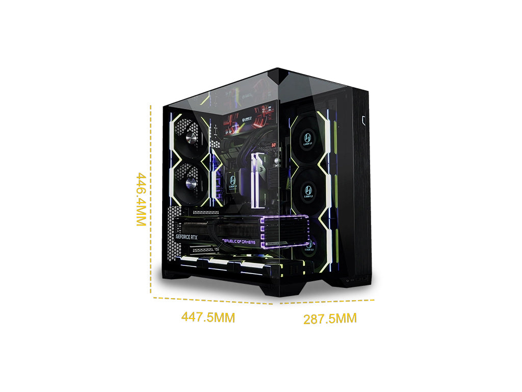 Računalniško ohišje Lian Li O11 Vision Compact, ATX, Midi-Tower, kaljeno steklo, črno
