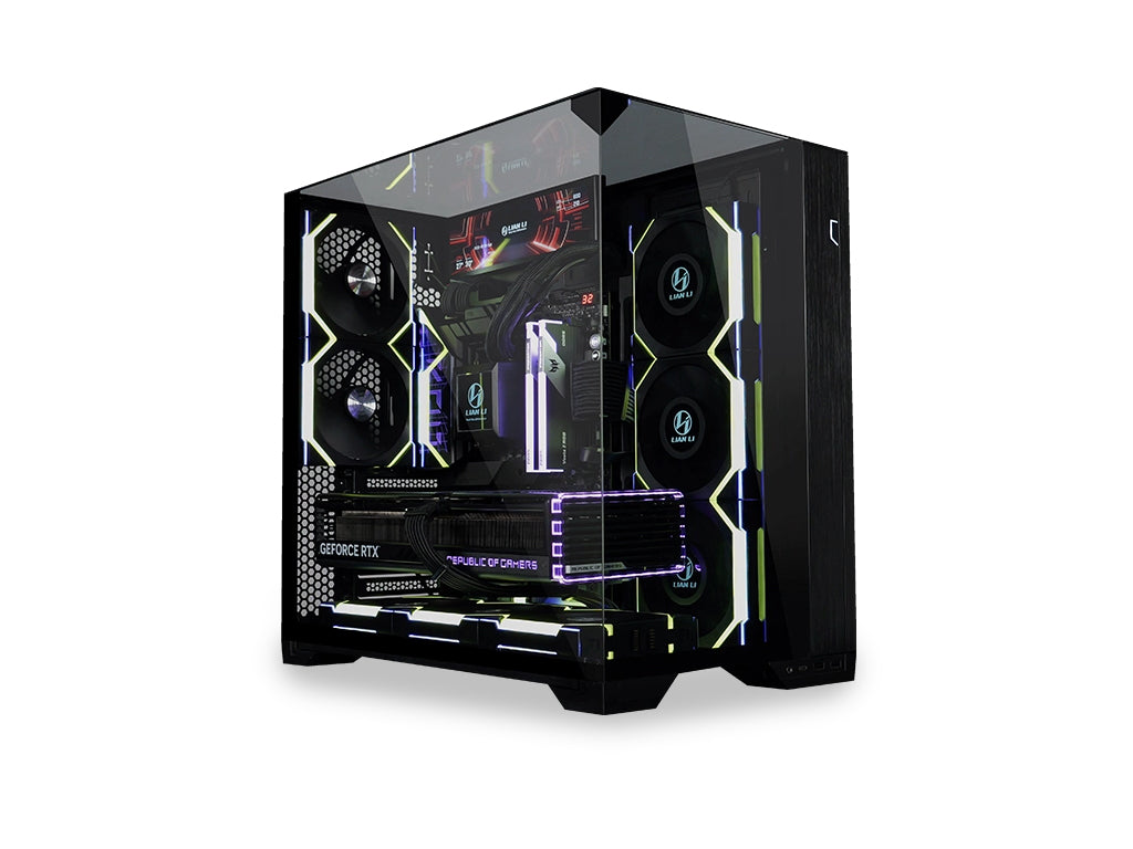 Računalniško ohišje Lian Li O11 Vision Compact, ATX, Midi-Tower, kaljeno steklo, črno
