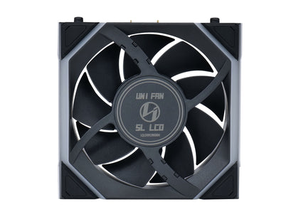 Ventilator za ohišje Lian Li UNI FAN SL Wireless LCD 120 ARGB PWM 120mm, 3 Pack + Kontroler, črn