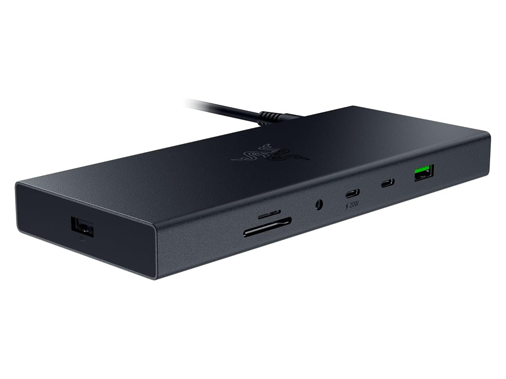 Priključna postaja USB-C Razer USB 4 Dock, 14 v 1, 4xUSB-A, 3xUSB-C, HDMI, DP,  RJ45, AUX, mSD/SD, črna