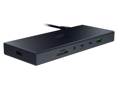 Priključna postaja USB-C Razer USB 4 Dock, 14 v 1, 4xUSB-A, 3xUSB-C, HDMI, DP,  RJ45, AUX, mSD/SD, črna
