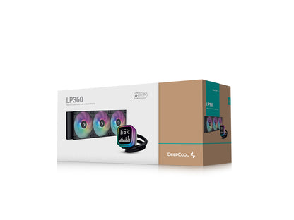 Komplet za tekočinsko hlajenje AIO Liquid Cooler DeepCool LP360, 360mm, Matrix, ARGB, črn