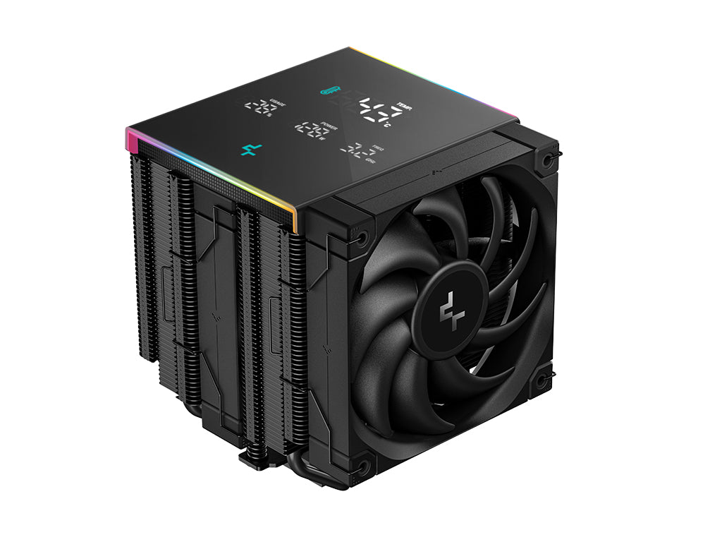 Hladilnik za procesor DeepCool AK620 Digital PRO, 2x 120mm, LCD, črn