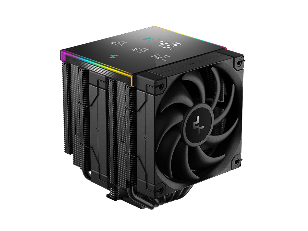 Hladilnik za procesor DeepCool AK620 Digital PRO, 2x 120mm, LCD, črn