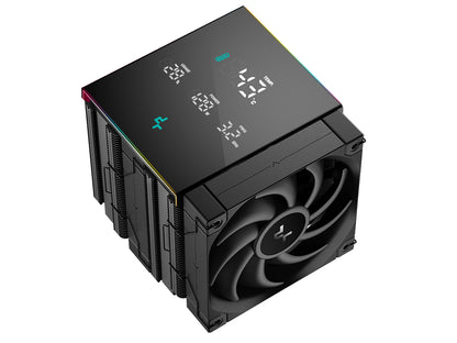 Hladilnik za procesor DeepCool AK620 Digital PRO, 2x 120mm, LCD, črn