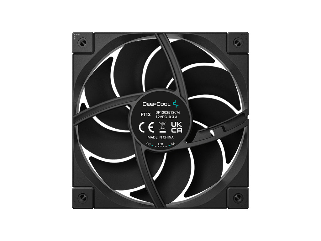 Ventilator za ohišje DeepCool FT12 PWM 120mm, črn