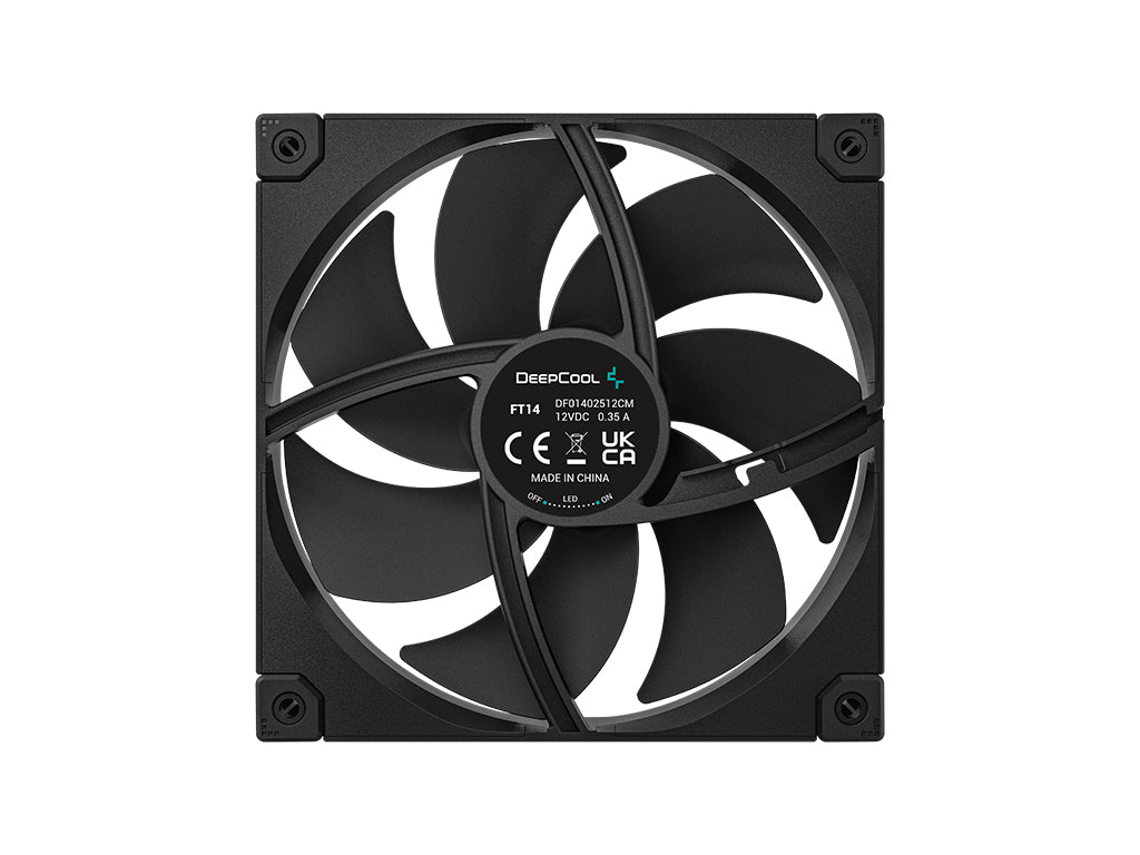 Ventilator za ohišje DeepCool FT14 PWM 140mm, črn