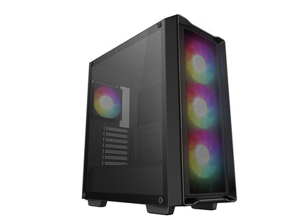 Računalniško ohišje DeepCool CC560 MESH V2, ATX, Midi-Tower, ARGB, Kaljeno steklo, črno
