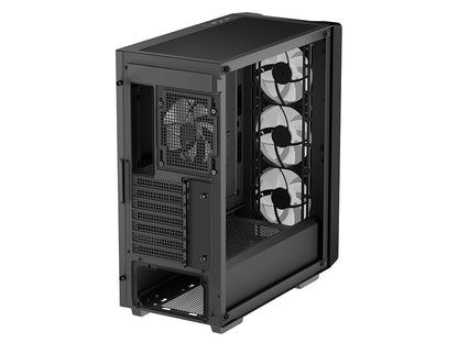 Računalniško ohišje DeepCool CC560 MESH V2, ATX, Midi-Tower, ARGB, Kaljeno steklo, črno