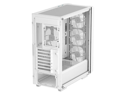 Računalniško ohišje DeepCool CC560 MESH V2, ATX, Midi-Tower, ARGB, Kaljeno steklo, belo