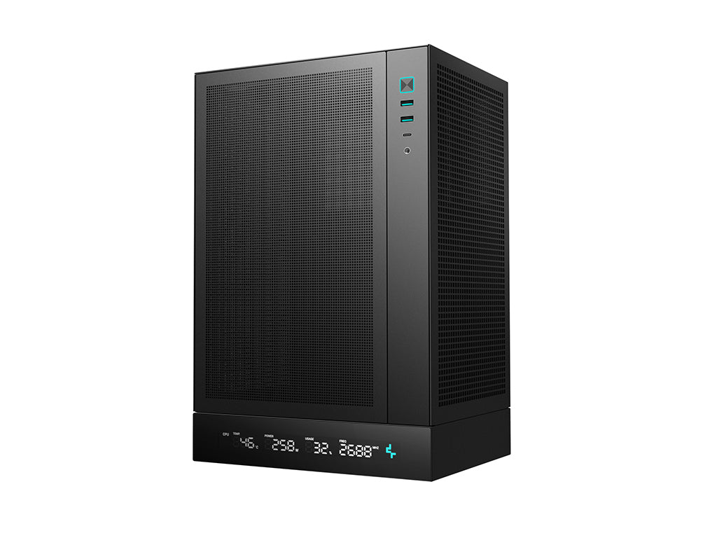 Računalniško ohišje DeepCool CH170 DIGITAL, Mini-ITX, LCD, črno