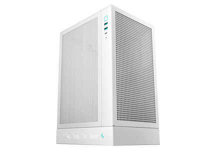 Računalniško ohišje DeepCool CH170 DIGITAL WH, Mini-ITX, LCD, Belo