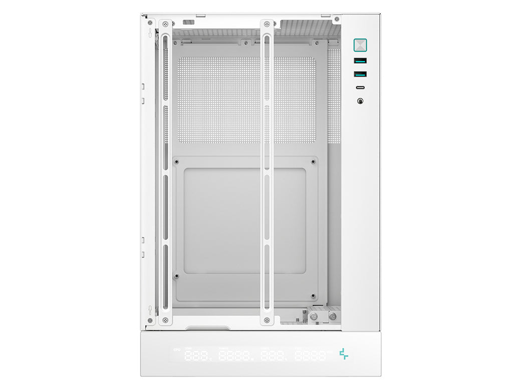 Računalniško ohišje DeepCool CH170 DIGITAL WH, Mini-ITX, LCD, Belo