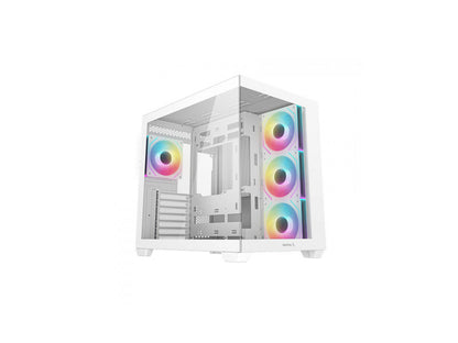 Računalniško ohišje DeepCool CG530 4F WH, ATX, Midi-Tower, ARGB, Kaljeno steklo, belo
