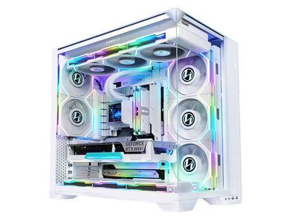 Računalniško ohišje Lian Li O11 Vision Compact, ATX, Midi-Tower, kaljeno steklo, belo