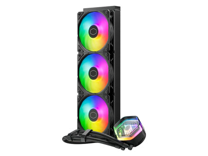 Komplet za tekočinsko hlajenje AIO Liquid Cooler Cooler Master MasterLiquid 360 Atmos, 360mm, ARGB, črn