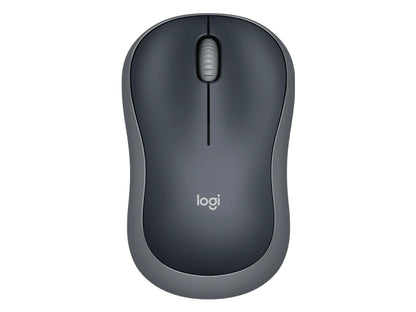 Miška Logitech M185 Wireless, nano, optična, siva