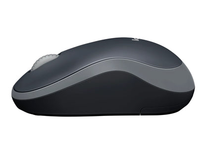 Miška Logitech M185 Wireless, nano, optična, siva
