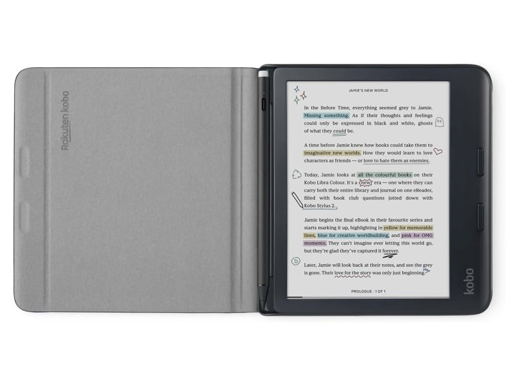 Ovitek za Kobo Libra Colour SleepCover Stylus Case, črn