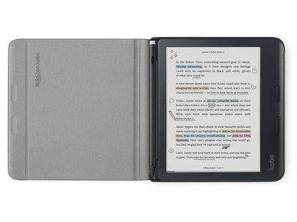 Ovitek za Kobo Libra Colour SleepCover Stylus Case, črn