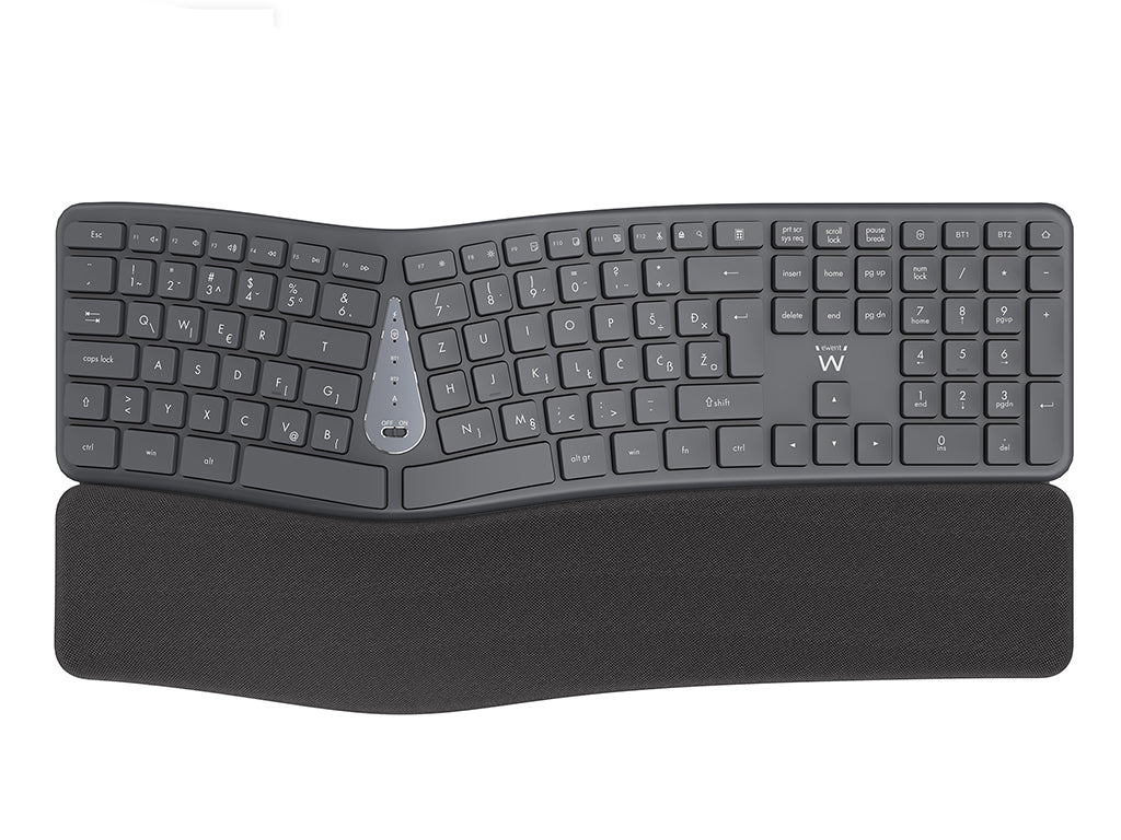 Tipkovnica Ewent EW3289 Wireless Ergonomic Multi-Connect, SLO