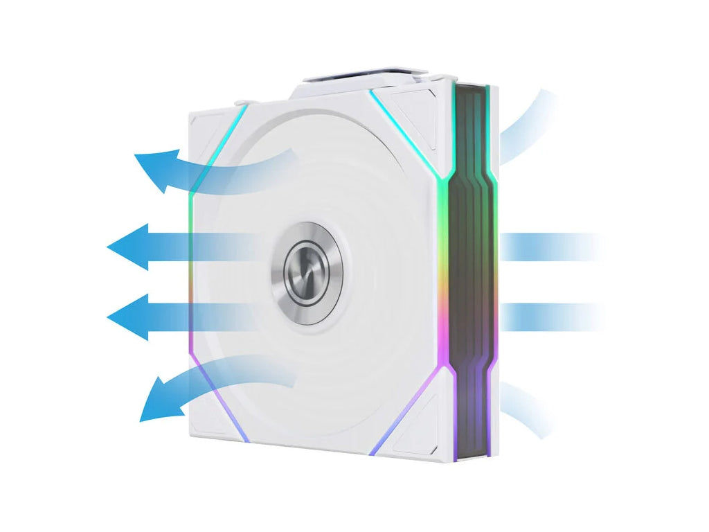 Ventilator za ohišje Lian Li UNI FAN TL Wireless 120 Reverse Blade ARGB PWM 120mm, bel